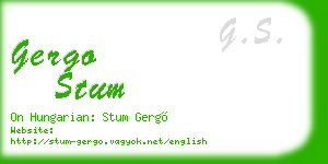 gergo stum business card